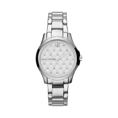 Ladies stainless steel quilted dial watch ax5208